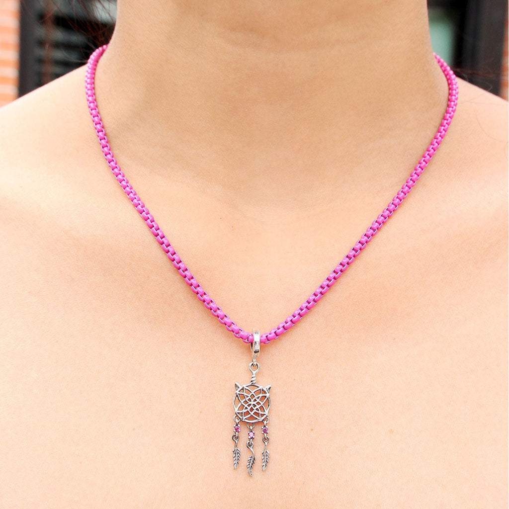 Pink crush pop necklace
