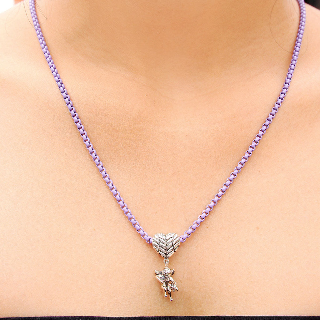 Purple berry pop necklace 21"