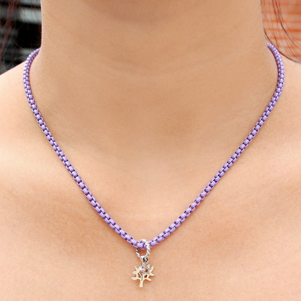 Purple berry pop necklace 17"