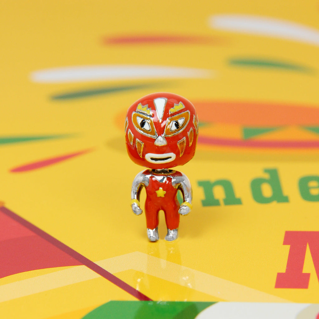 Lucha Libre Bead Red