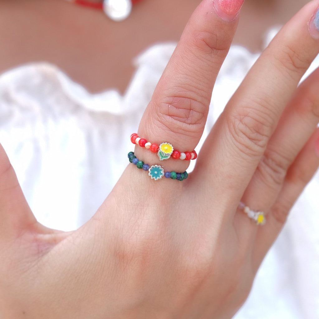 Moomin Flower Genuine Stones Ring