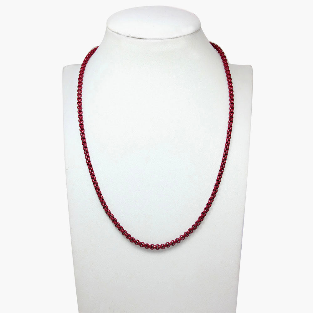 Pompeian Red pop necklace 17"