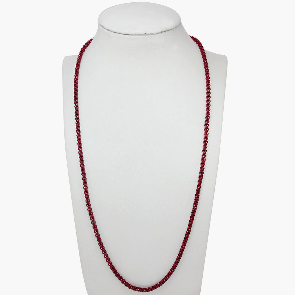 Pompeian Red pop necklace 21"